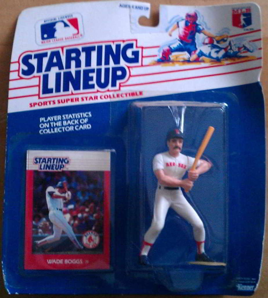 Wade Boggs 1988 Kenner Starting Lineup Action Figure Bat and Card 